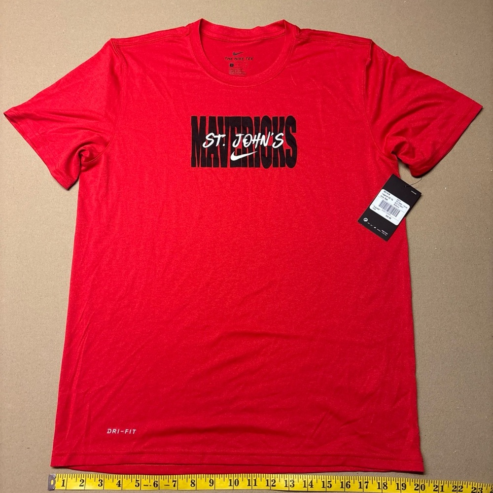 NEW Nike St Johns Mavericks SJS Houston T-shirt Men’s Size Medium Red M